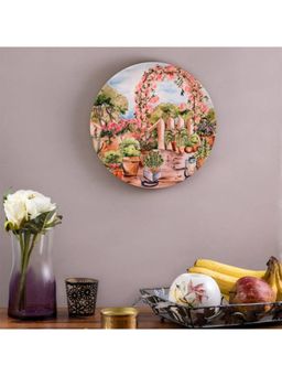 KOLOROBIA - Premium Wall Plate Inspired By English Flower-adorned Garden In 7 inch