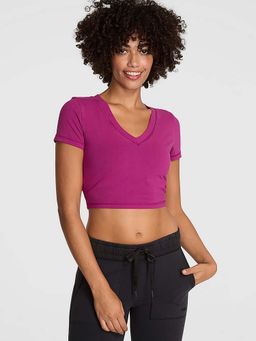 Victoria's Secret - Women Pink Cropped T-shirt