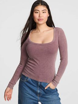 Victoria's Secret - Women Purple Textured PINK T-shirt