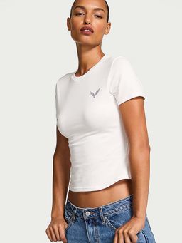 Victoria's Secret - Women White Solid T-shirt
