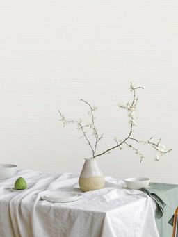 Excel - White Grass Cloth Wallpaper