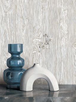 Excel - Silver Grain Of Wood Wallpaper