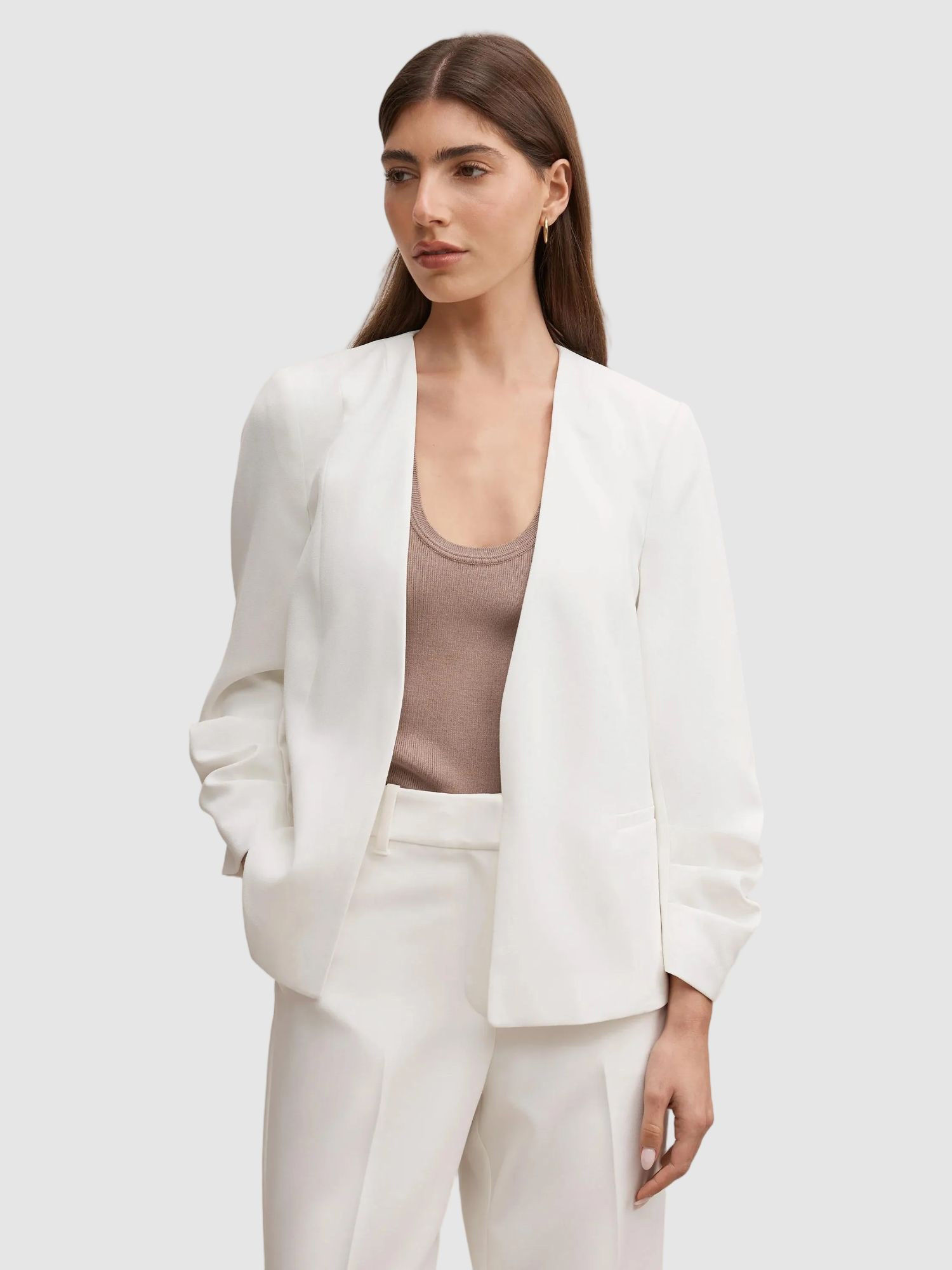 forever new Women White Solid/Plain Polyester Shrug-picture-14