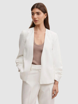 Forever New - Women White Solid/Plain Polyester Shrug