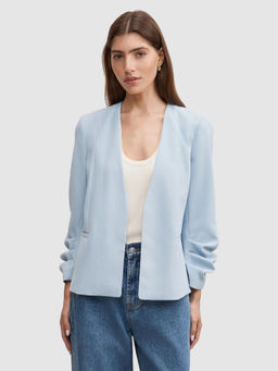Forever New - Women Blue Solid/Plain Polyester Shrug