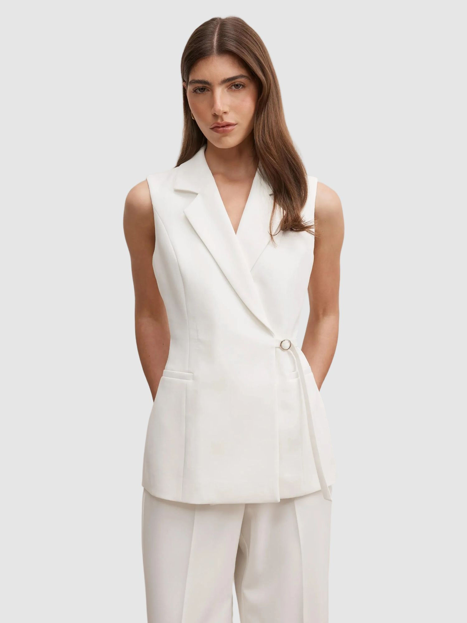 forever new Women White Solid/Plain Polyester Blazer-picture-15