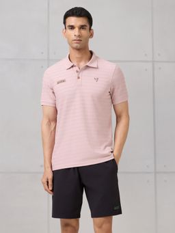 Technosport - Men Self Design Active Out Polo T-Shirt Slim Fit for Gym