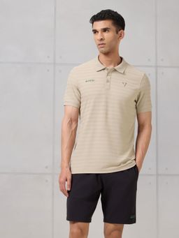 Technosport - Men Self Design Active Out Polo T-Shirt Slim Fit for Gym