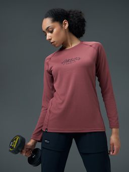 Technosport - Women Printed Sports T-Shirt for Yoga and Fitness with Technocool+ - Mauve