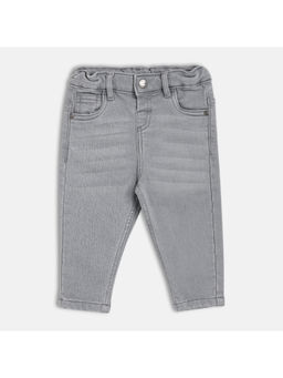 MINI KLUB - Cotton Solid Denim Jeans Grey