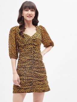 Kibo - Brown Polyester Dress