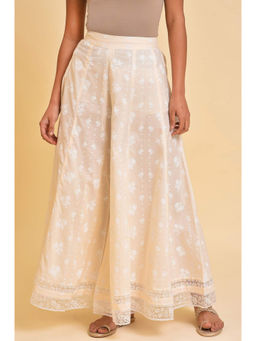 W - Ecru Printed Festive Culottes