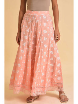 W - Peach Printed Festive Culottes