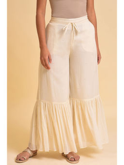 W - Ecru Sequined Flared Sharara