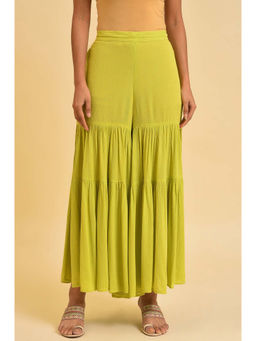 W - Green Tiered Solid Sharara