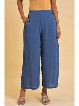 W - Blue Crinkle Parallel Pant