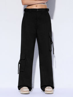 The Souled Store - Utility Pant Black Void Women Trousers