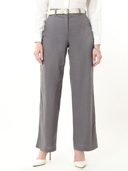 Gazillion - Grabriela Straight Linen Charcoal Pant