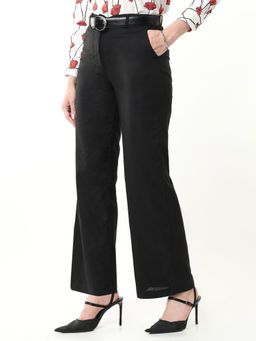 Gazillion - Grabriela Straight Linen Black Pant