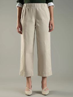 Tommy Hilfiger - Wide Leg Fit Solid Mid Rise Trouser