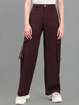 Go Colors - Women Brown Cargo Pant