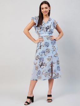 Carlton London - Women Casual Multi Colour Midi Floral Dress
