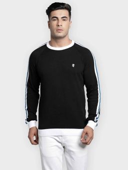 Red Tape - Men's Black Solid Pure Cotton Sweater