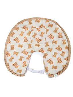 Fancy Fluff - Organic Feeding Pillow Cover - Cuddle Bear Beige