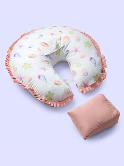Fancy Fluff - Organic Feeding Pillow & Support Pillow - Sea Fantasy Multi-Color
