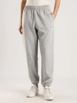 Calvin Klein - Grey Regular Fit Heathered Mid Rise Joggers