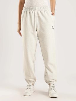 Calvin Klein - Beige Regular Fit Heathered Mid Rise Joggers
