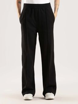 Calvin Klein - Black Regular Fit Solid Mid Rise Pant
