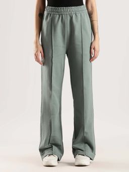Calvin Klein - Green Regular Fit Solid Mid Rise Pant