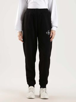 Calvin Klein - Black Regular Fit Logo High Rise Joggers