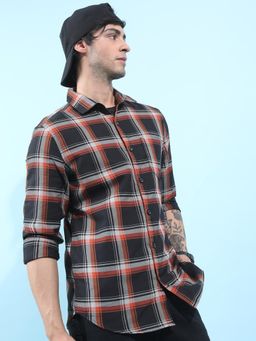 HIGHLANDER - Slim Fit Tartan Checks Casual Shirt
