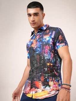 HIGHLANDER - Multi Color Half Sleeves Printed Casual Shirt
