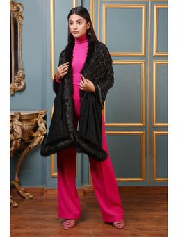 Dusala India - Handwoven Cashmere Fine Wool Lite Jaal Embellished/Sequined Stole