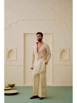 Gopi Vaid - Neer Ivory Kurta With Pant