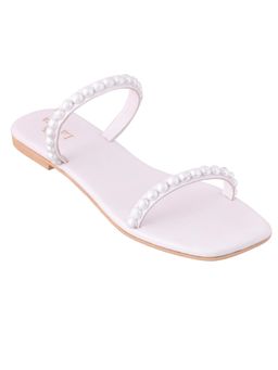 La Fiza - BLANC - Pearl White Flats