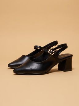 ERIDANI - Lunaa Formal Black Mules Heels