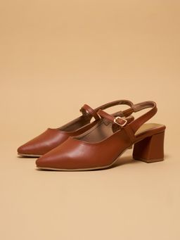 ERIDANI - Lunaa Formal Tan Mules Heels