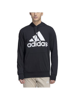adidas - Men Black Typography Hoodie