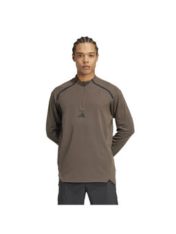 adidas - Men Brown Solid T-Shirt