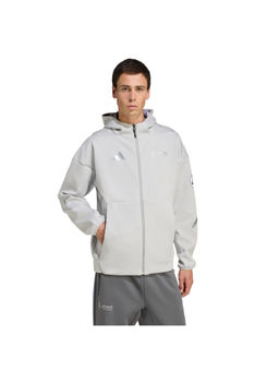 adidas - Men Grey Solid Hoodie