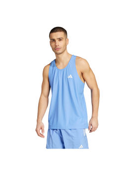 adidas - Men Blue Solid Tank Top