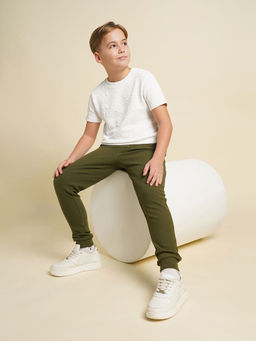 Jack & Jones Junior - Boys Olive Solid Joggers