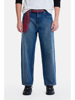 Snitch - Indigo Washed Loose Casual Jeans