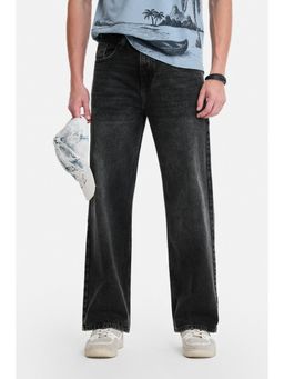 Snitch - Black Washed Straight Casual Jeans
