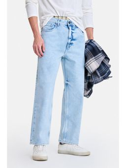 Snitch - Light Blue Washed Loose Casual Jeans