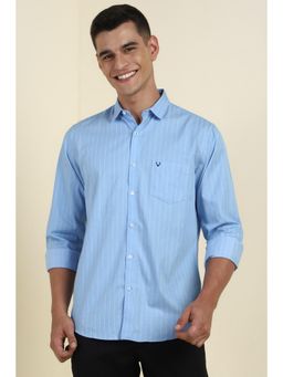 Allen Solly - Men Blue Slim Fit Striped Full Sleeves Casual Shirt